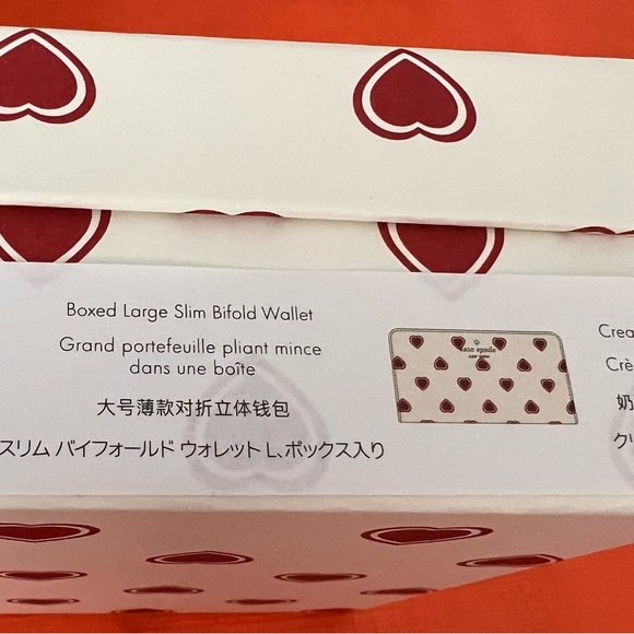 kate spade New York adorable NWT, Madison Heartfelt Boxed Slim Bifold Wallet - Picture 11 of 14